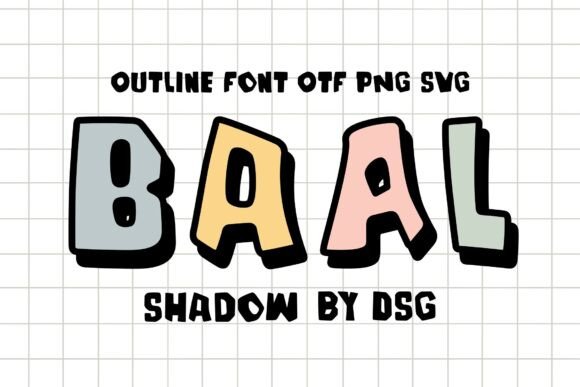 Baal Shadow Font: A Playful Outline Typeface for Bold Editorial Design