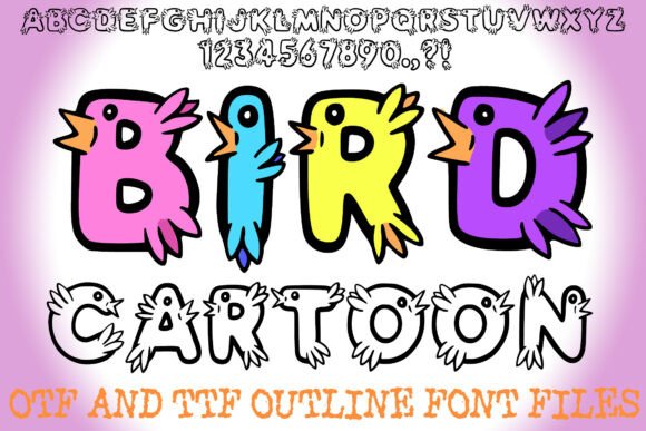 Bird Cartoon Typeface: A Playful Addition to Editorial Design