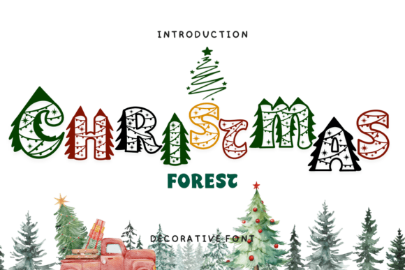 Christmas Forest Font: A Festive Typeface for Digital Design