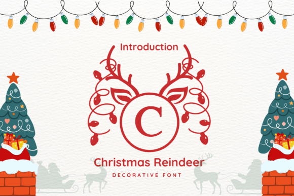 Christmas Reindeer Monogram: A Festive Font for Branding