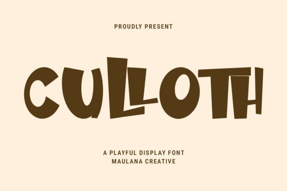 Culloth Font: A Playful Typeface for Editorial Design