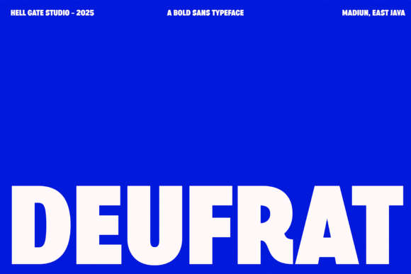 Deufrat: A Bold Sans Typeface for Modern Publishing