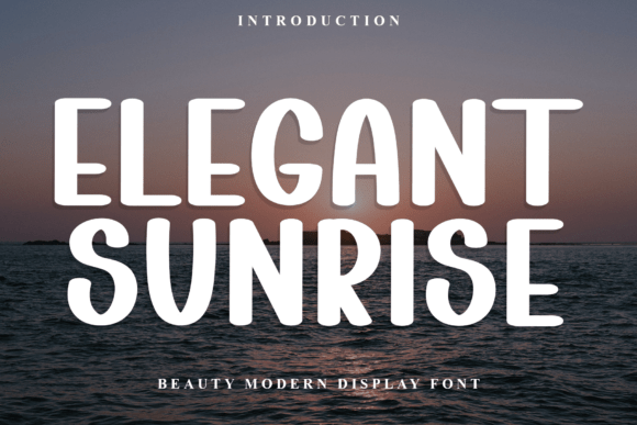 Elegant Sunrise: A Bold Display Font for Commanding Brand Statements