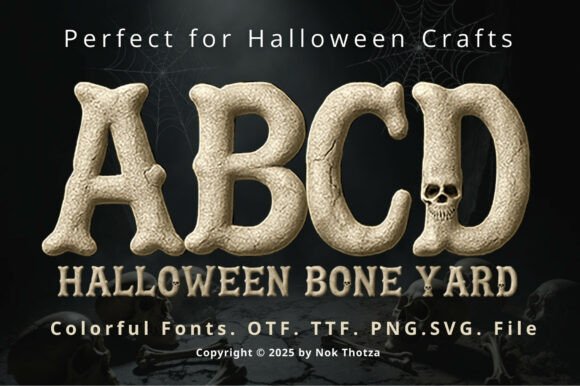 Halloween Bone Yard Font: Spooky Typography for Eerie Web Designs