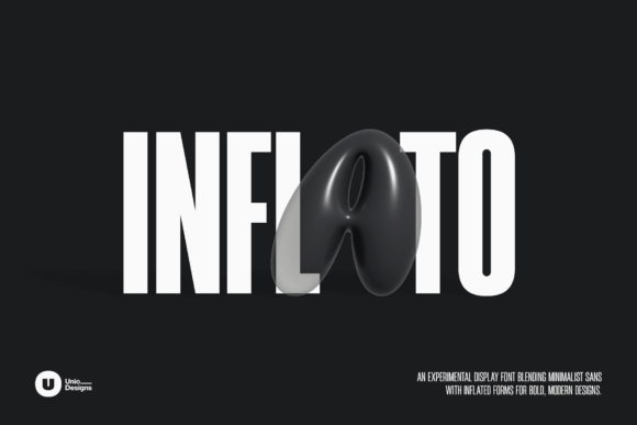 Inflato Font: A Unique Display Typeface for Craft Projects