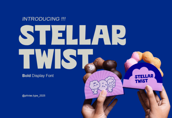 Stellar Twist: A Playful Display Font for Bold Branding