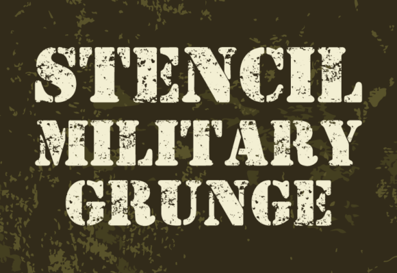 Stencil Military Grunge: A Bold Typeface for Creative Makers