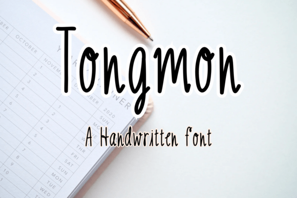 Tongmon Font: A Playful Handwritten Typeface for Crafters